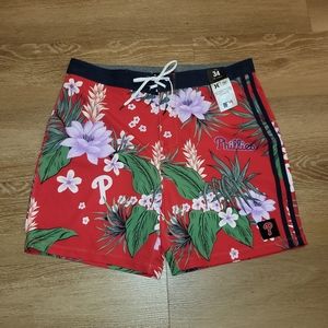 Hurley '47 Philadelphia Phillies Phantom Tropics Swim Shorts Mens Size 34 New